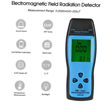 Portabil Mini Digital LCD EMF Tester Câmp Electromagnetic de Radiație Tester Dozimetru de Radiație Detector de Metru Tester Contra