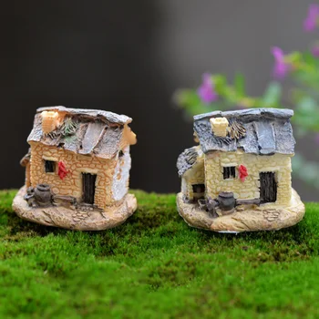 Artificiale Mini case Mici Vile DIY Jucărie Meserii Figura Zână Ornament de Gradina Peisaj Decor casă de Păpuși în Miniatură Villa Model