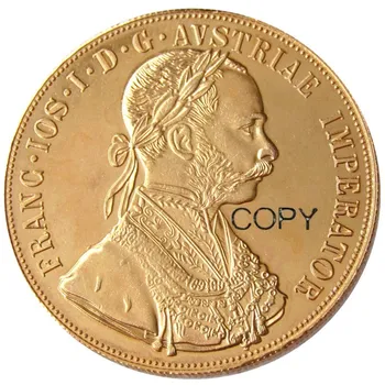Austria (1872-1915) 39PCS Date Diferite Habsburg 4 Ducați Franz Joseph I Diametru 40MM Real Placat cu Aur, Monede COPIE