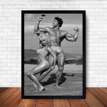 Schwarzenegger Culturism Arta Poster Canvas Wall Art Tablou de Fitness Imagini de Inspiratie pentru sală de Gimnastică Acasă Decorare Camera