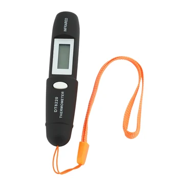 Non-Contact Mini Termometru cu Infraroșu IR de Măsurare a Temperaturii Digital Display LCD Termometru cu Infraroșu Pen DT8220 Negru