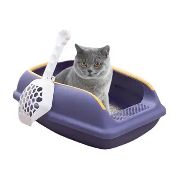 Litiera pisicii Tava Sporind Anti-stropire Pisici Gunoi Pan Mobile Gard Open Top Pisici Litiera Pisica de Toaletă de Călătorie litiere