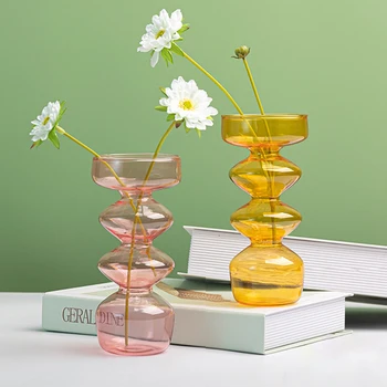 Nordic Flori Vaza din Sticla Decorativa cu Flori Sticla pentru Decor Cameră Modernă de Sticlă Oală Hidroponice pentru Plante Terariu