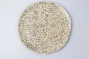 Relief Placa Ceramica Lixiu Floare Cana Farfurie De Supa Pictate Manual, Tacamuri Din Ceramică
