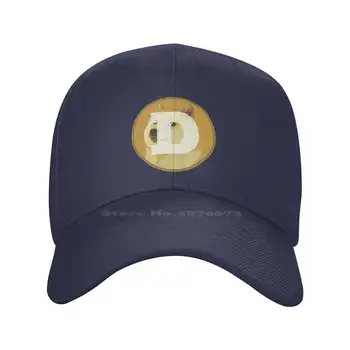 Dogecoin logo-ul de Imprimare Grafic Casual Denim capac Tricotate pălărie de Baseball capac
