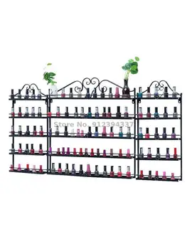 Montat pe perete din Fier Forjat Nail Art Rack de Afișare lac de Unghii Adeziv Display Raft Magazin de produse Cosmetice Perete Raft de Depozitare