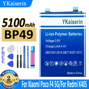 5100mAh YKaiserin Baterie BP49 BP 49 Pentru Xiaomi Poco F4 5G/Pentru Redmi K40S Baterii de Telefon Mobil