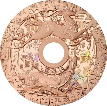 De bun augur Ruyi Serie-Lu 40mm 2022 Samoa 20 de Puncte Gol Holografic Magic Comemorative, Monede de Cupru 100% Original