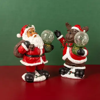 Mici Lumini De Crăciun Moș Crăciun De Decorare Tiras Condus Navidad Papa Noel Acasă Decoratiuni Lumini Rășină Moș Crăciun Ornamente
