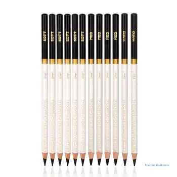 Set de 12 Creioane de Cărbune pentru Artiști, Copii Adulți Pictură Schiță de Umbrire DropShipping