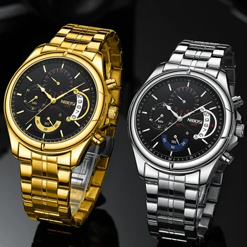 NIBOSI 2023 Afaceri de Moda de Lux de Top de Brand Cuarț Ceas pentru Bărbați din Oțel Inoxidabil Luminos Impermeabil Ceasuri Relogio Masculino