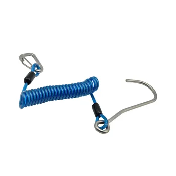 Singur Capul Se Arunca Cu Capul Recif De Rafting Cârlig Din Oțel Inoxidabil Recif Cârlig Spiral Arc Elicoidal Cablu Dive Siguranță Accesoriu - Albastru