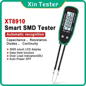 Xin Tester Inteligent SMD Tester XT8910 Auto Scan Penseta Diodă Multimetru Rezistor Condensator Tester Continuitate Funcția de Verificare a
