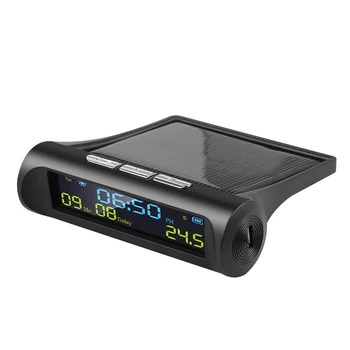 Masina Solare Ceas Digital cu LCD de Timp Data In Masina de Afișaj Temperatură pentru Exterior Masina Personala Decor Parte O