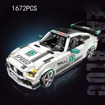 1:18 Scară Benz Super-Masina Sport Amg Gt Mini Bloc Vehicul De Curse Model Cărămizi De Construcție A Asambla Jucării De Colecție Pentru Baiat Cadou