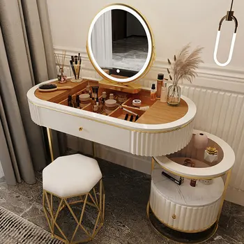 Minimalist Modern, Dulapuri pentru Dormitor Mobilier de Lux Lumina Moda Masa de toaleta Dormitor Oglinda Masa de toaleta