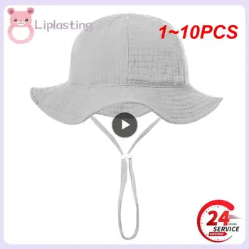 1~10BUC Bumbac pentru Copii Găleată Pălărie Nouă Copii de protecție Solară în aer liber, Sepci Baieti Fete Imprimare Palarie Unisex Plaja de Pescuit Pălărie Pentru 3-12