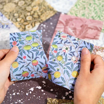 100 Buc/Lot de Material de hârtie colorată și flori frumoase note decoratiuni colaje de fundal de hârtie Memo Pad 5 Opțiuni