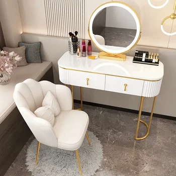 Nordic Ins Dressing Cabinet Scaun Cu Oglinda Machiaj Tabel Vanitatea Masa De Toaleta Dormitor Mobilier Modern De Lux Acasă Seminte