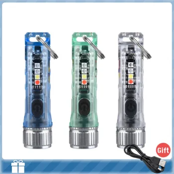 Mini Breloc Lanterna LED Reîncărcabilă Lanterna Portabil Magnetic de Încărcare USB Lanterna de Mare Putere in Camping cu Rază Lungă Felinar