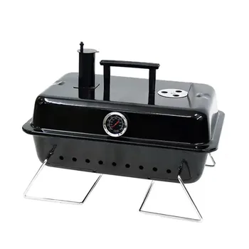 mic, portabil mini dreptunghiulară masa în aer liber gratar merge oriunde cărbune grill cu fum