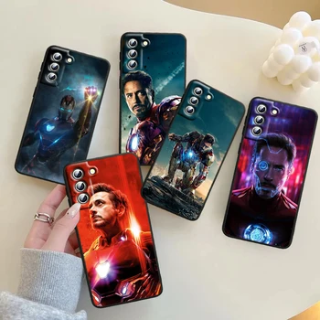 Super-Eroul Iron Man Marvel Pentru Samsung Galaxy S23 S22 S21 S20 S9 S10 Ultra Plus Pro 4G 5G silicon Negru Moale Caz de Telefon
