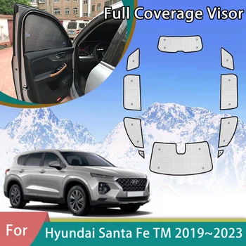 Corturi auto Pentru Hyundai Santa Fe TM 2019 2020 2021 2022 2023 Protecție solară Fereastră Perdele Parasolar Auto Accesorii Autocolante