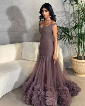 Volane Tul Rochii de Bal Curele de Spaghete Etaj lungime Saudită Rochii de Seara Vestidos De Fiesta Elegantes Para Mujer 2023