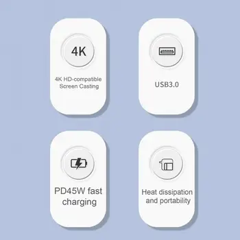 Convenabil 4K HDMI compatibil Profesionale Laptop Docking Station USB3.0 Hub Multi-utilizare Docking Station Accesorii de Calculator