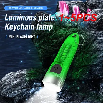 1~5PCS V1 LED, Breloc Lanterna Portabil USB Reîncărcabilă LED Lampă de Camping Lumini UV Mini Lanterna de Buzunar Multifuncțional Felinar