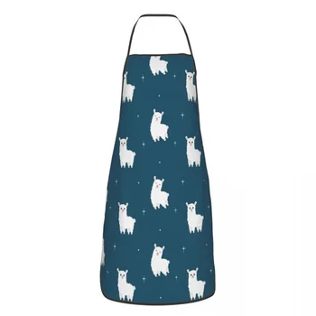 Drăguț Alpaca Șorț de Gătit preparate din Bucătăria Bicarbonat de Curățare de uz Casnic, Grădinărit Șorțuri Grădină Tipărite Tablier pentru Barbati Femei