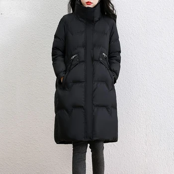 2023 Nou Toamna Iarna Femei Stil Coreean Alb Rață Jos Jacheta Femei De Moda Casual Vrac Solid Căptușit Haine Uza C05