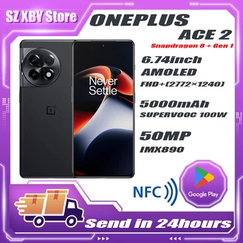 Original Global Nou ROM-ul OnePlus ACE 2 5G de Telefon Mobil 6.74 inch AMOLED Snapdragon 8 + Gen 1 50MP Camera 5000Mah SUPERVOOC 100W NFC