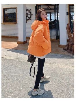 Versiunea Coreeană De Modă Hong Kong Stil De Pluș Și Gros În Jos Jacheta De Bumbac