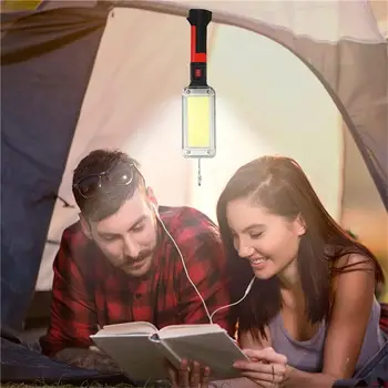 Lumina de lucru cu Lampă Portabilă Cârlig, Magnet Lampa Camping Ridicat Scăzut COB USB Reîncărcabilă 18650 lanterna Lanterna de Lucru rezistent la apa