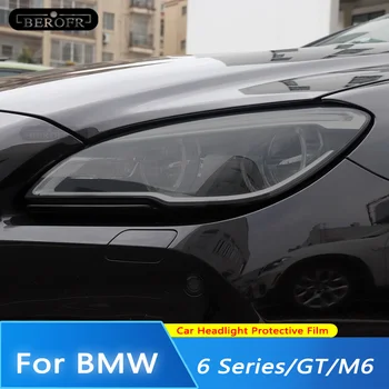 2 Buc Pentru BMW Seria 6 F06 F12 F13 M6 GT G32 15-17 18-20 Masina Faruri cu Tenta Neagra Film Protector de Vinil Transparent TPU Autocolant