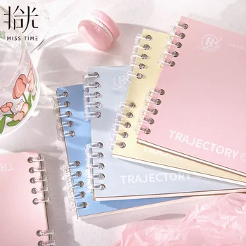 66 Fișa de Simplitate Notebook Moda coreeană Culoare Solidă Planificator Săptămânal Jurnal cu Autocolant DIY Album Jurnal de Student Consumabile