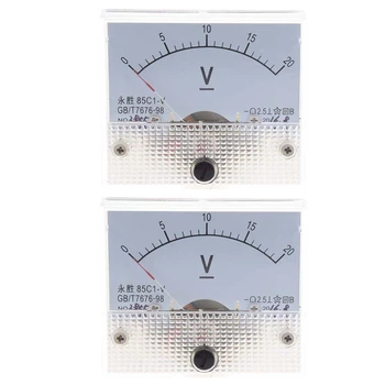 2X DC 0-20V 85C1-Clasa V 2.5 Voltmetru Analogic Volt Panoul de Metru