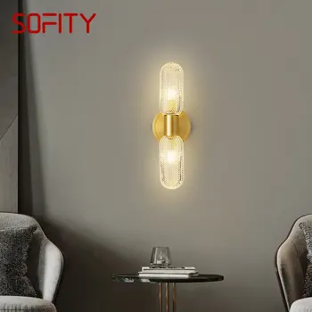 PLLY Moderne de Alamă de Perete de Lumină LED-uri de Aur de Cupru Tranșee Lampa Luxuri Creative Decor pentru Casa Living Dormitor