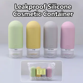 60ml / 90ml Silicon Flexibil de Călătorie Sub-ambalare Depozitare Sticle Reîncărcabile Etanșe Sticla de Șampon de Îngrijire a Pielii Cosmetice Instrumente