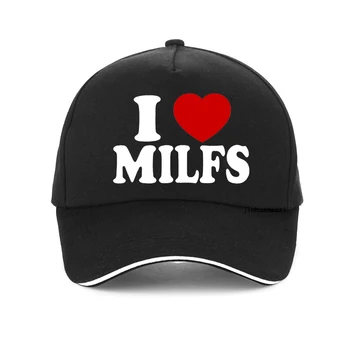 Îmi Place MILFS am Inima Fierbinte Mame Imprimare șapcă de baseball Casual barbati femei pălărie reglabil vara Camionagiu gorras