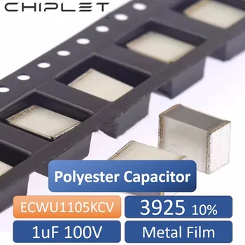 2 buc ECWU1105KCV Poliester Patch Film Condensator 3925 1uF 100V 105 9863 Stivuite Metalizate SMD Capacitate 10% Supresoare de Zgomot