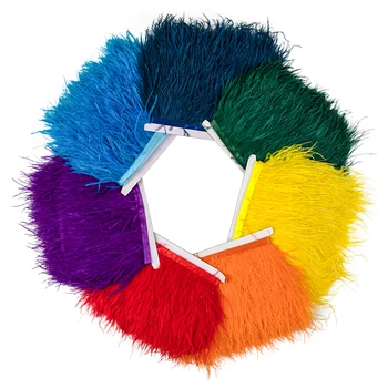 8-10 CM Multicolor Pene de Strut, Tăiați Franjuri pentru Rochie de Mireasa Haine de Cusut Decor Accesorii Craft Pene 1Meter