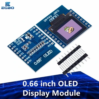 0.66 inch OLED Display Module pentru WEMOS D1 MINI ESP32 Modulul Arduino, AVR STM32 64x48 0.66