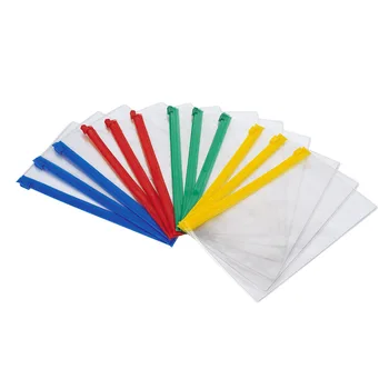 1buc Colorate grosime PVC transparent cu fermoar Creion Papetărie Sac de Caz pentru studenți