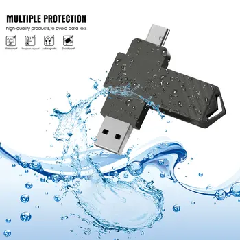 TIP C USB Flash Drive 2-ÎN-1 OTG Pen Drive 256GB 64GB 128GB Pendrive USB 3.0 Metal rezistent la apa Stick de Memorie de TIP-C Mobile