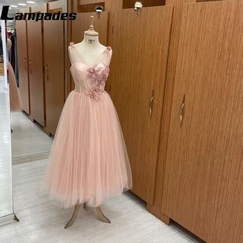 Feminin Roz Iubita Rochie de Bal Elegant de Seara Formale Tinuta cu rochie a-Line Flare și Detalii Delicate