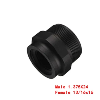 1/2x28 5/8x24 negru cu 1.375x24 TPI adaptor tub de Aluminiu cu miez de oțel inoxidabil