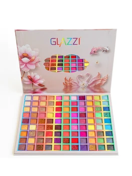 GLAZZI 99 Culori Fard de Ochi Perlat Mat de Aur Praf de Ceapa Paiete Ușor De Culoare Etapă Artist de Machiaj Fard de Ochi Paleti