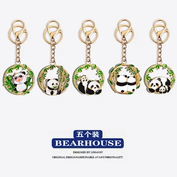 Stil Chinezesc Panda Breloc Creative Design Rafinat Sac Agățat Culturale Desene Animate Mic Cadou Breloc Farmecele Pentru Cei Dragi
